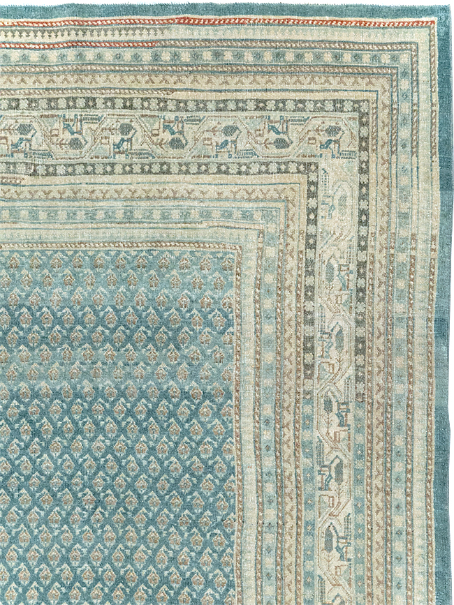 Vintage Persian Tabriz Accent Carpet, No.31039 - Staging