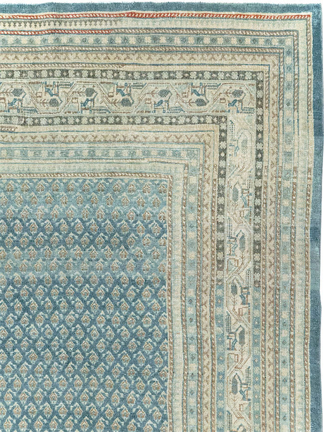 Vintage Persian Tabriz Accent Carpet, No.31039 - Staging