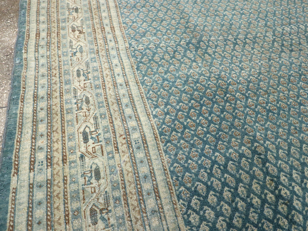 Vintage Persian Tabriz Accent Carpet, No.31039 - Staging