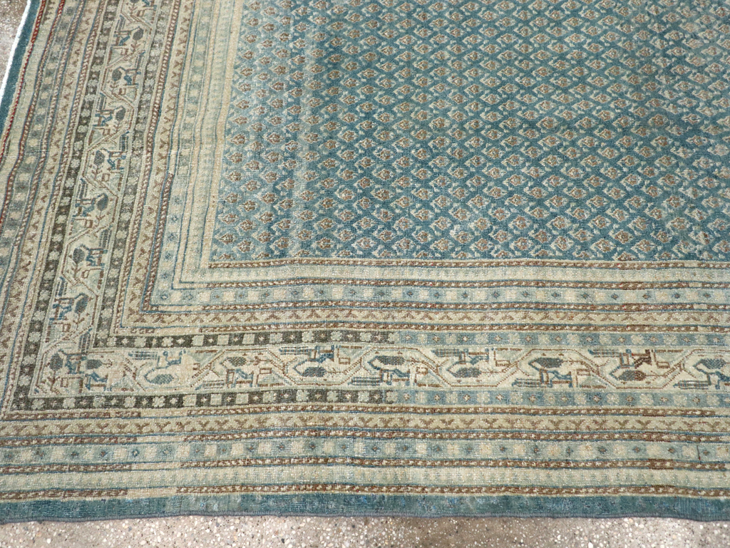 Vintage Persian Tabriz Accent Carpet, No.31039 - Staging