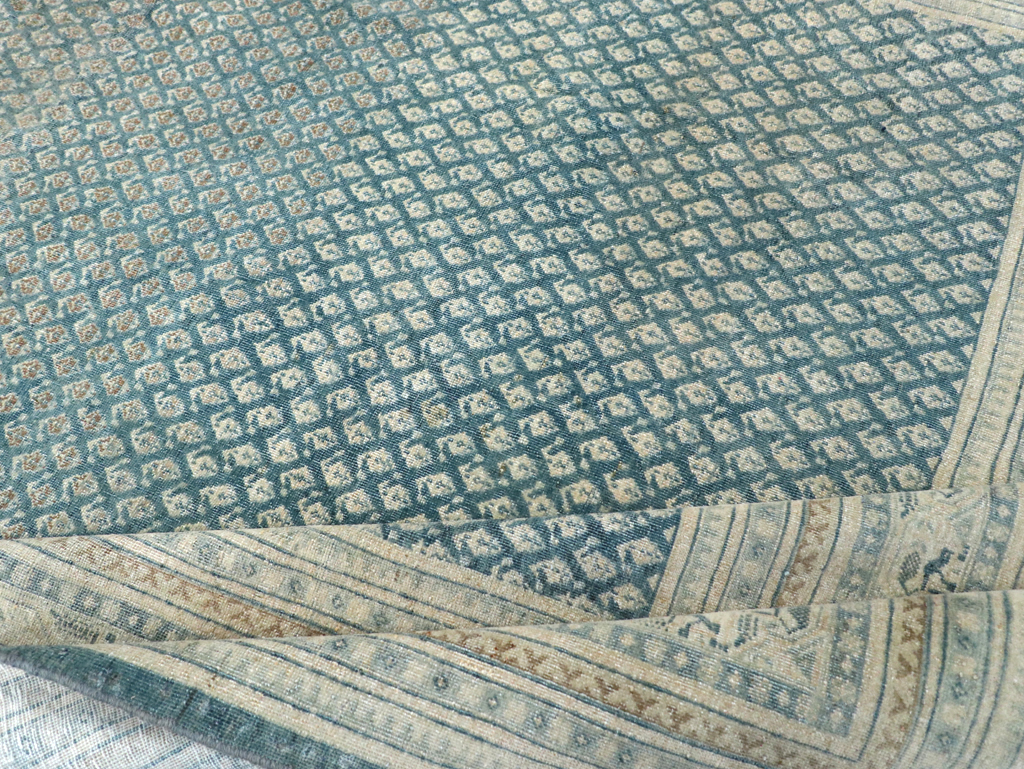 Vintage Persian Tabriz Accent Carpet, No.31039 - Staging