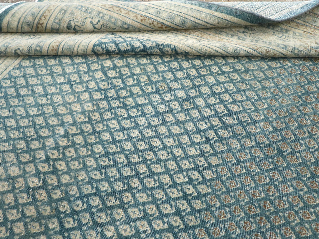 Vintage Persian Tabriz Accent Carpet, No.31039 - Staging