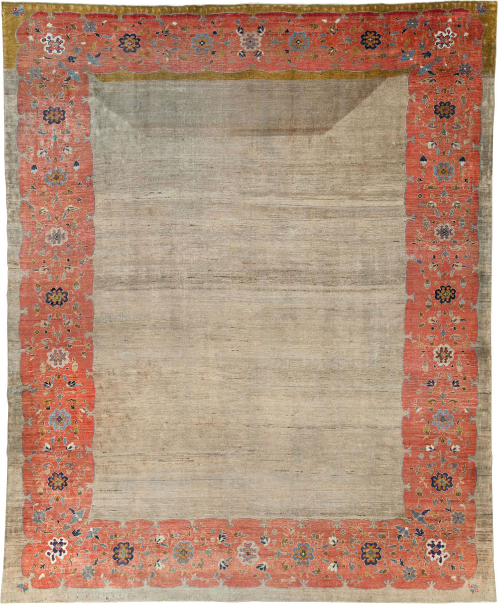Antique Persian Mahal Room Size Carpet, No.31042 - Staging