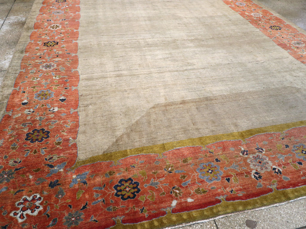 Antique Persian Mahal Room Size Carpet, No.31042 - Staging