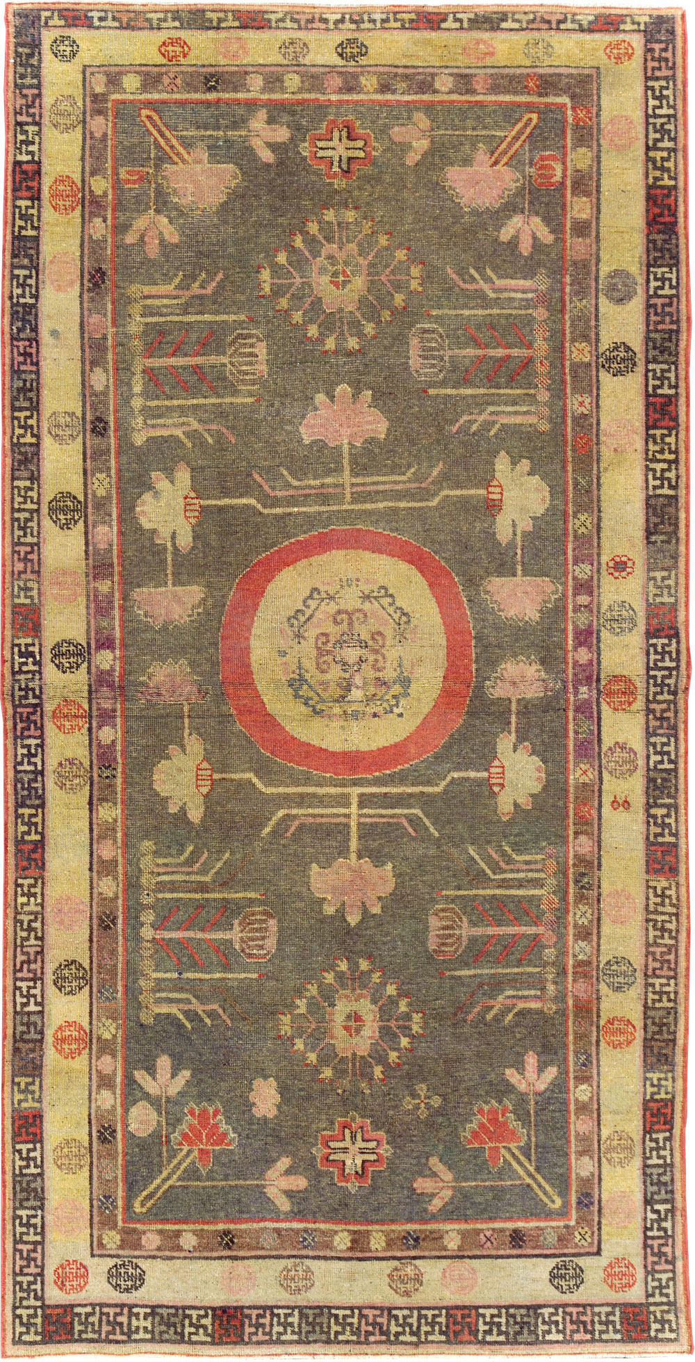 Antique East Turkestan Khotan Gallery Rug, No.31051 - Staging