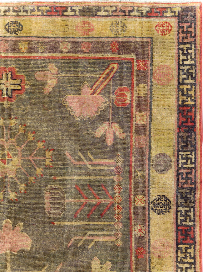 Antique East Turkestan Khotan Gallery Rug, No.31051 - Staging