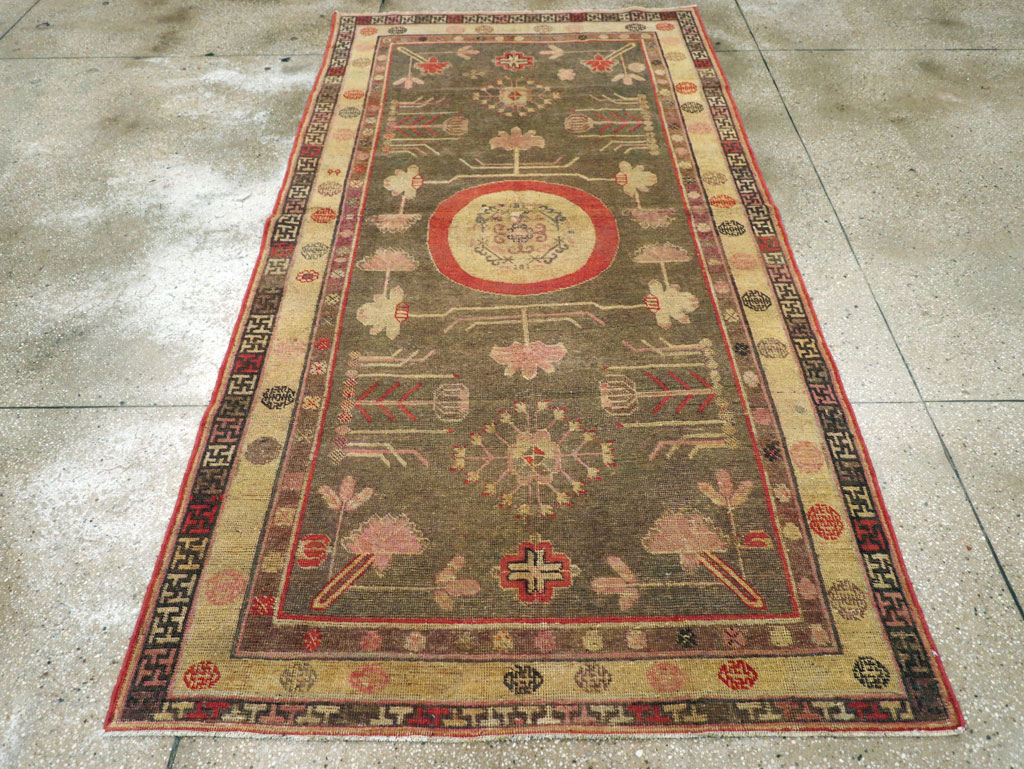 Antique East Turkestan Khotan Gallery Rug, No.31051 - Staging