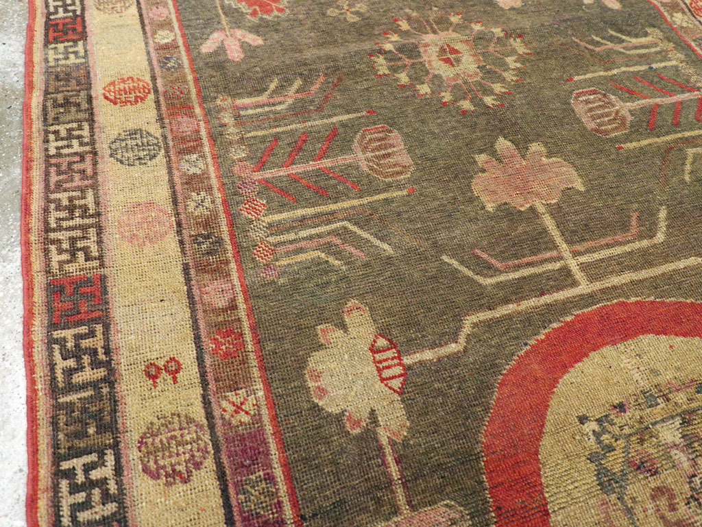 Antique East Turkestan Khotan Gallery Rug, No.31051 - Staging