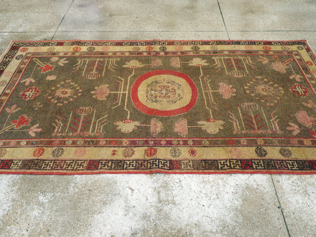 Antique East Turkestan Khotan Gallery Rug, No.31051 - Staging