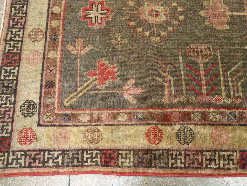 Antique East Turkestan Khotan Gallery Rug, No.31051 - Staging