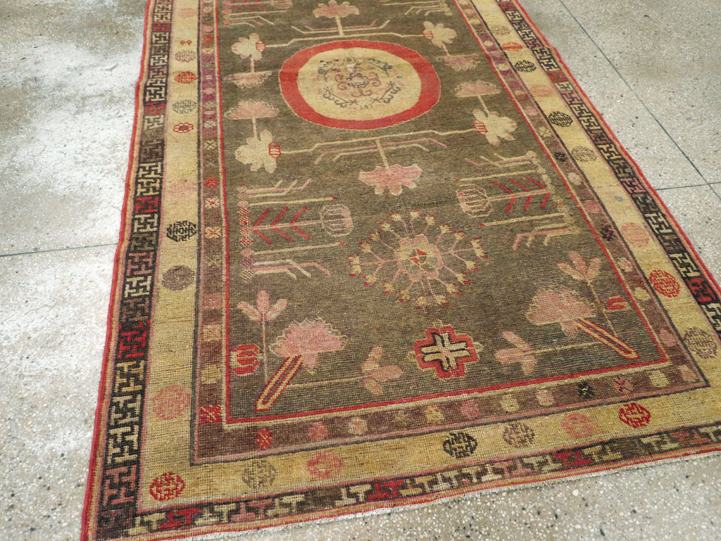 Antique East Turkestan Khotan Gallery Rug, No.31051 - Staging