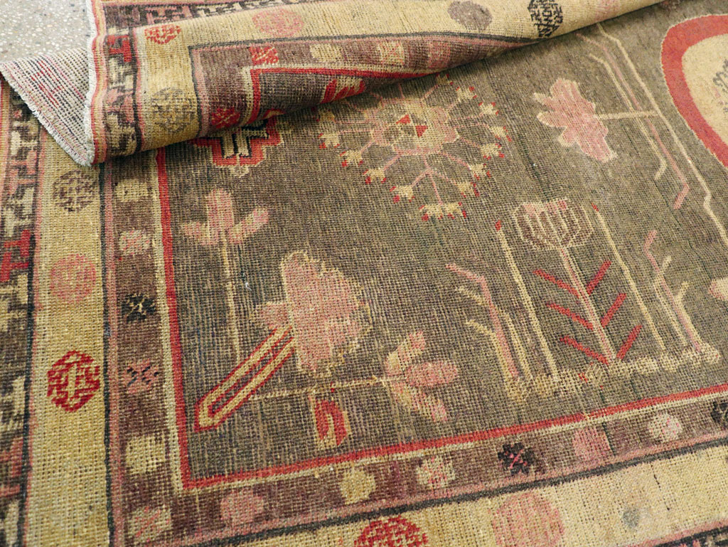 Antique East Turkestan Khotan Gallery Rug, No.31051 - Staging
