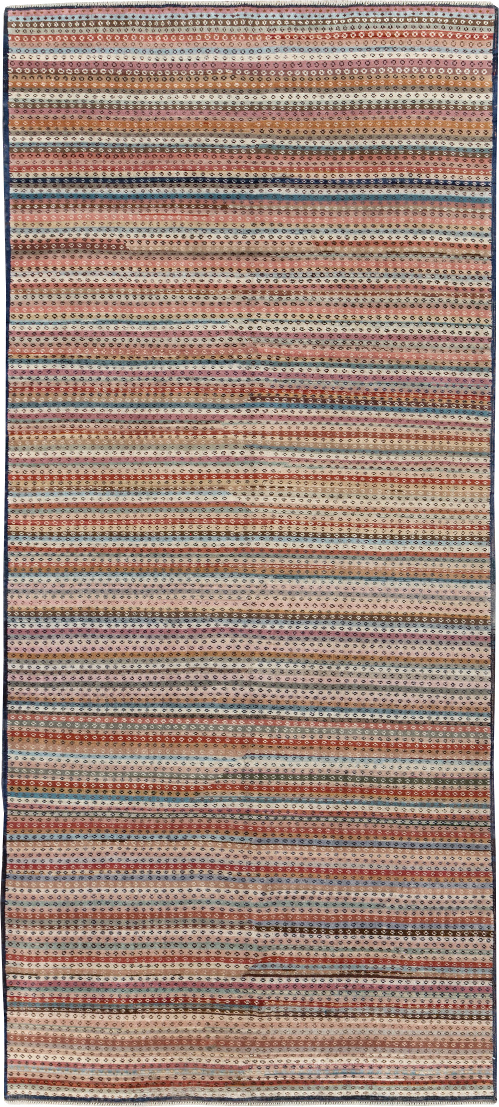 Vintage Turkish Anatolian Wide Gallery Runner, No.31060 - Staging