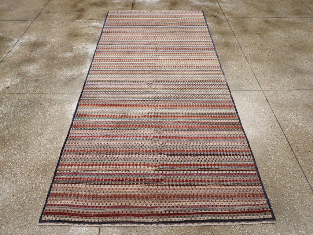 Vintage Turkish Anatolian Wide Gallery Runner, No.31060 - Staging
