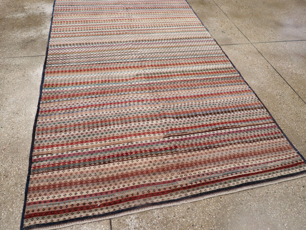 Vintage Turkish Anatolian Wide Gallery Runner, No.31060 - Staging