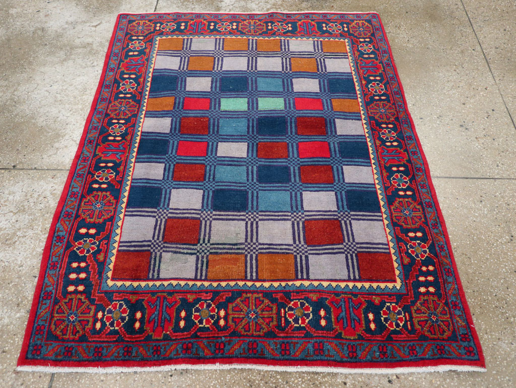 Vintage Persian Veece Throw Rug, No.31065 - Staging