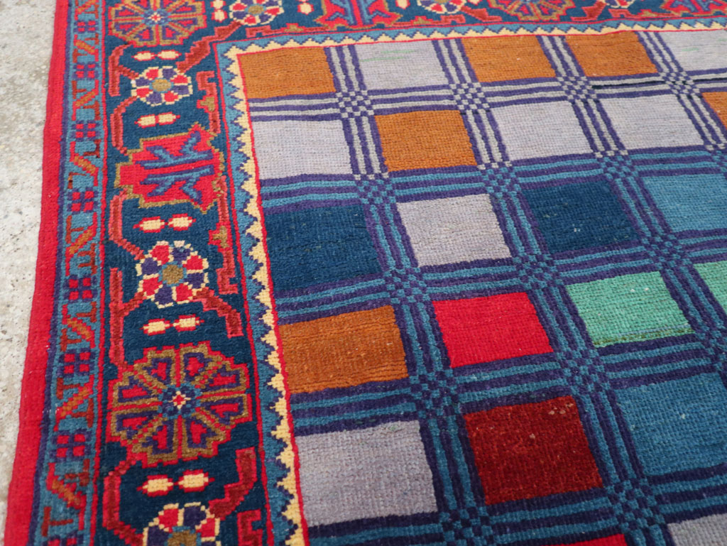 Vintage Persian Veece Throw Rug, No.31065 - Staging