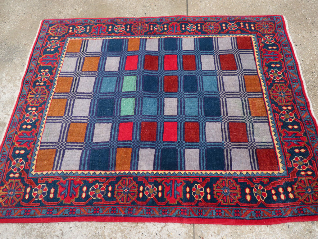 Vintage Persian Veece Throw Rug, No.31065 - Staging