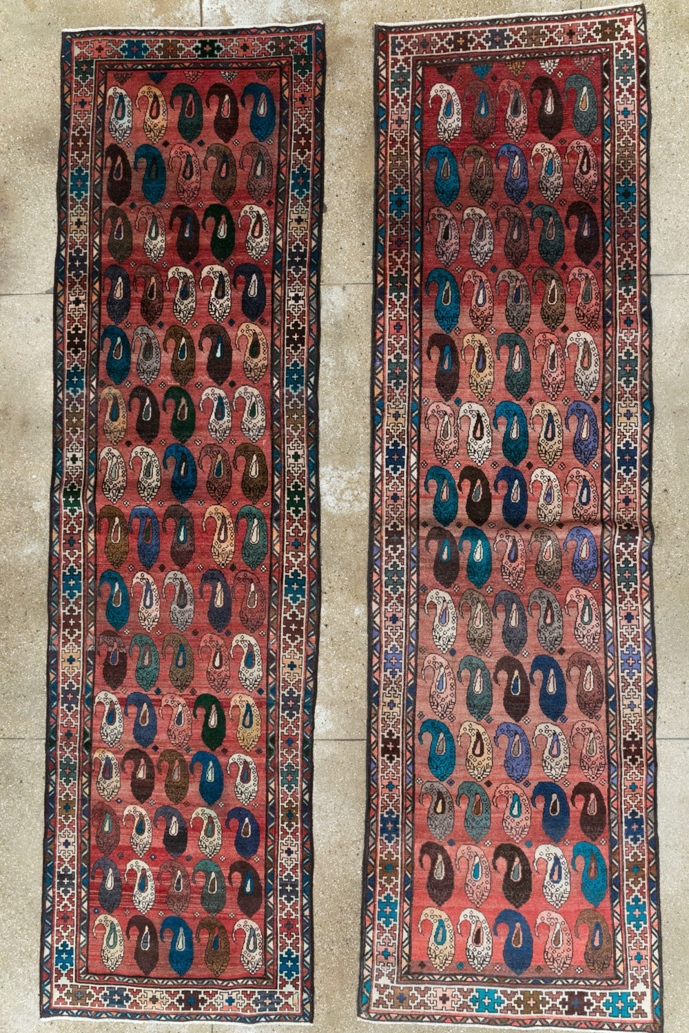 Vintage Persian Malayer Runner (Pair: 1 of 2), No.31066 - Staging