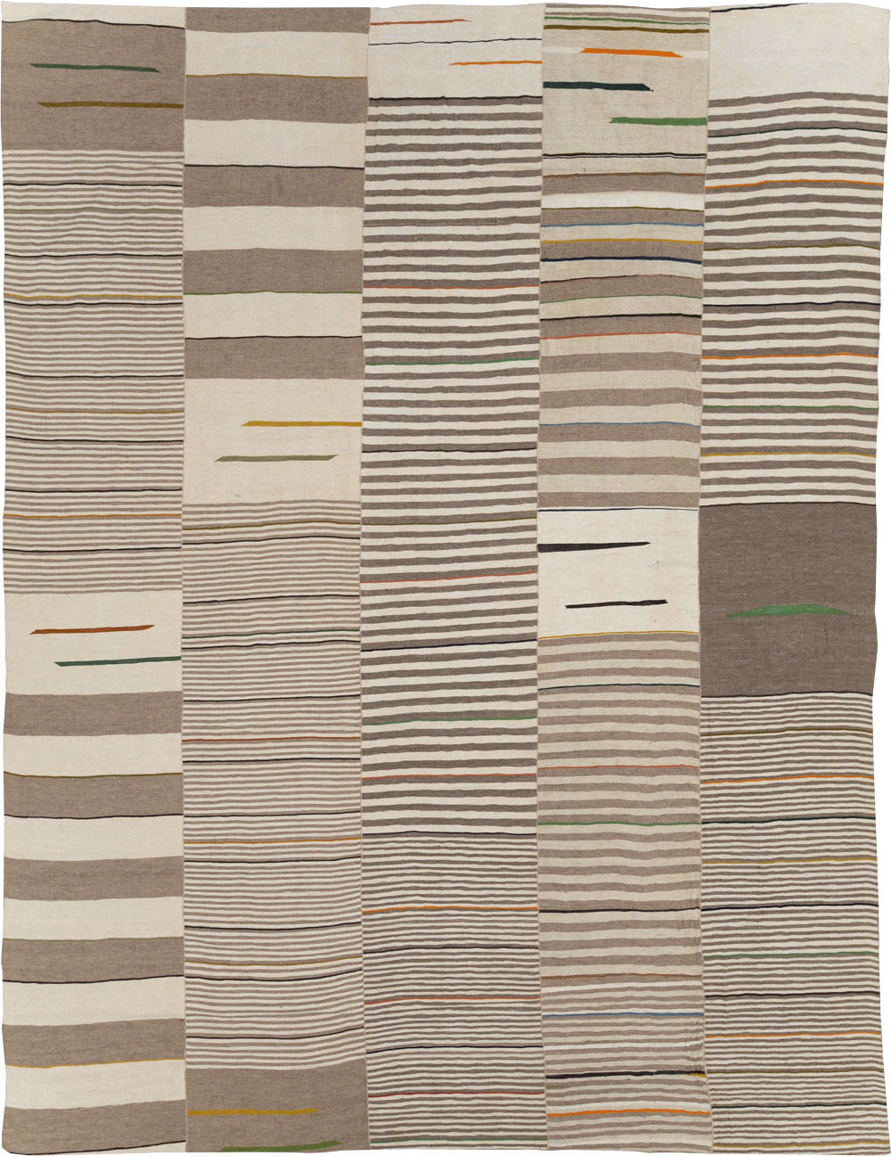Contemporary Turkish Flatweave Kilim Room Size Carpet, No.31075 - Staging