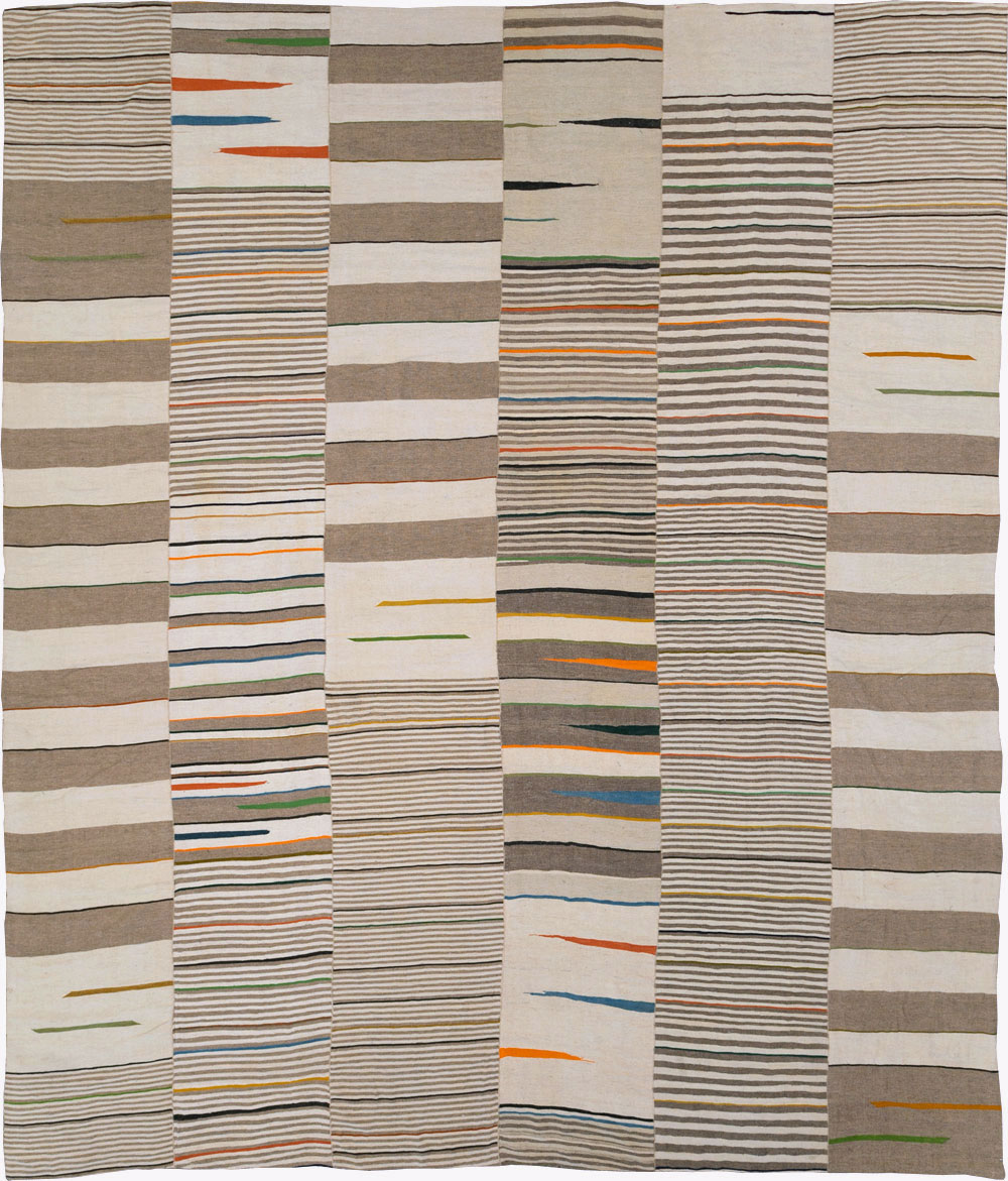 Contemporary Turkish Flatweave Kilim Large Room Size Carpet, No.31076 - Staging