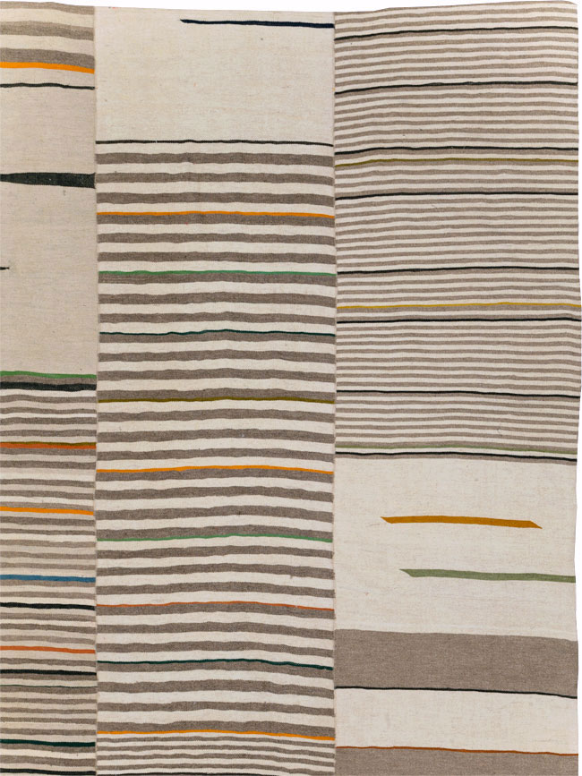 Contemporary Turkish Flatweave Kilim Large Room Size Carpet, No.31076 - Staging