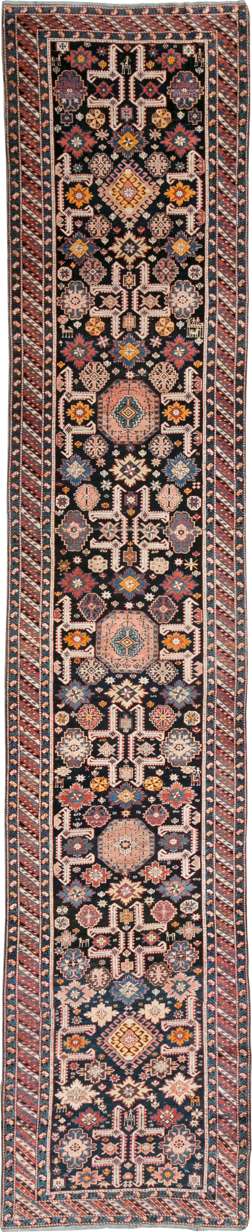 Antique Caucasian Perpedil Long Runner, No.31083 - Staging