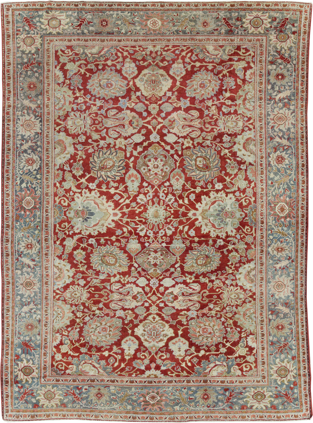 Antique Persian Mahal Carpet, No.31085 - Staging