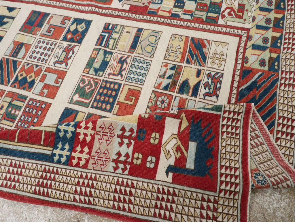 Vintage Turkish Anatolian Accent Carpet, No.31097 - Staging