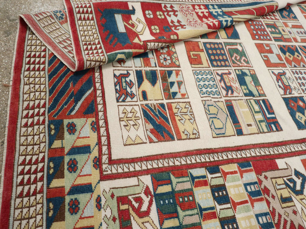 Vintage Turkish Anatolian Accent Carpet, No.31097 - Staging