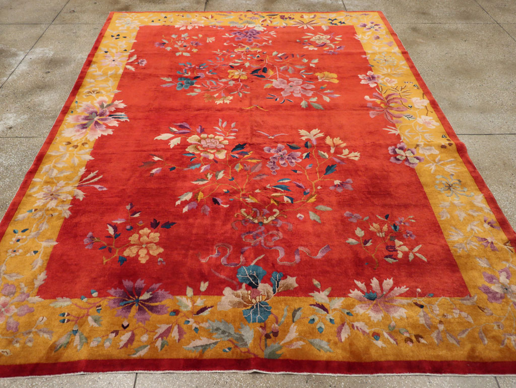 Vintage Chinese Art Deco Room Size Carpet, No.31098 - Staging