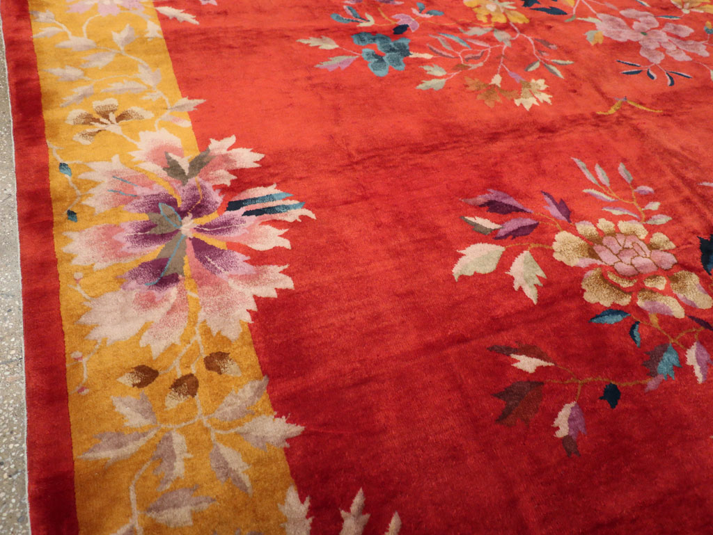 Vintage Chinese Art Deco Room Size Carpet, No.31098 - Staging