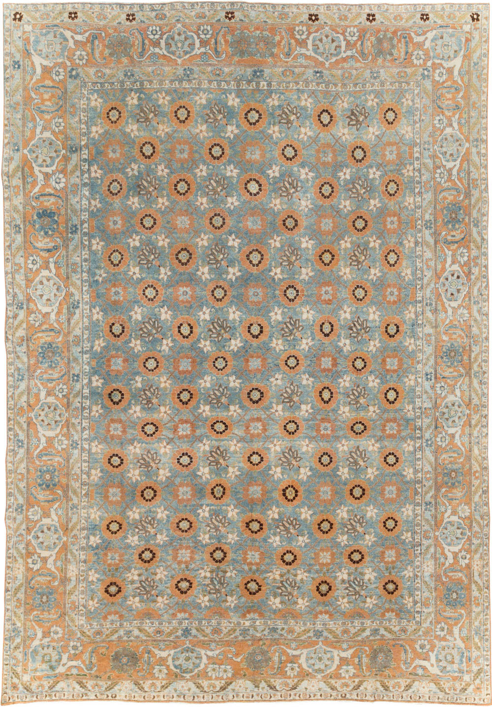 Antique Persian Veramin Small Room Size Rug, No.31102 - Staging
