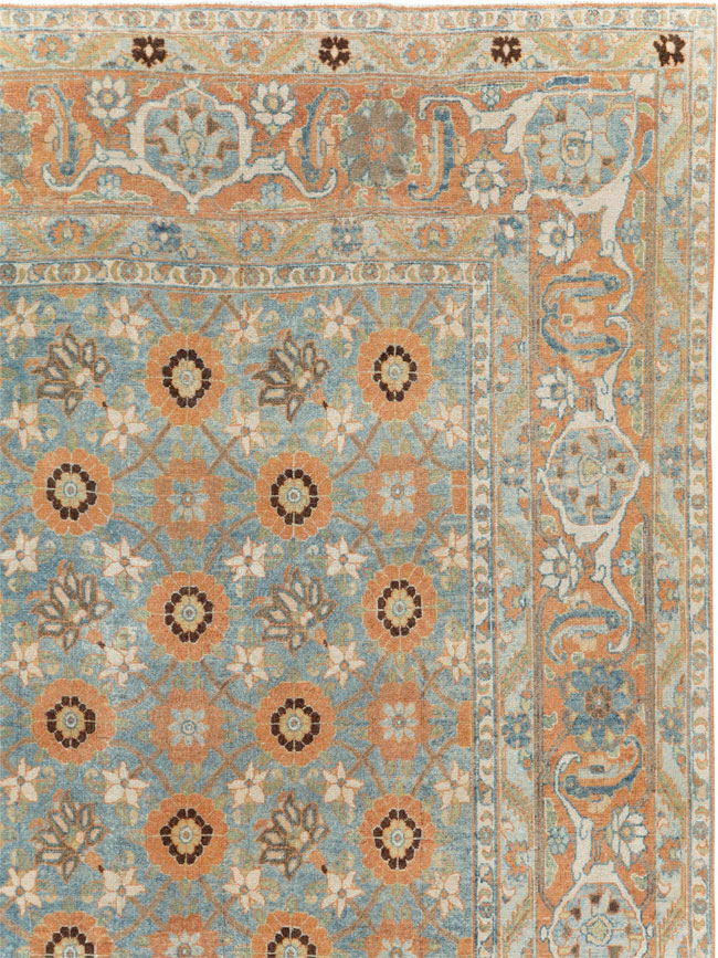 Antique Persian Veramin Small Room Size Rug, No.31102 - Staging