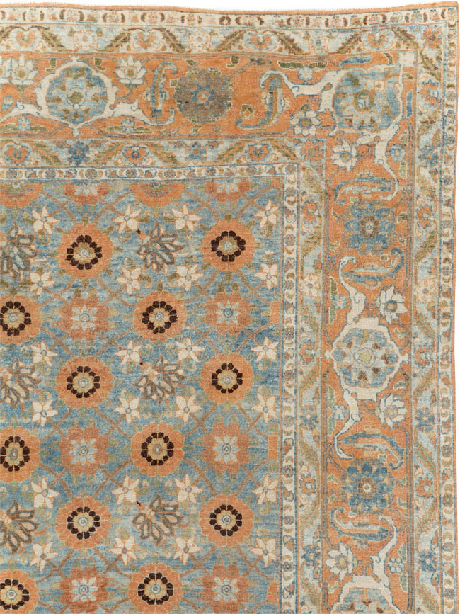 Antique Persian Veramin Small Room Size Rug, No.31102 - Staging