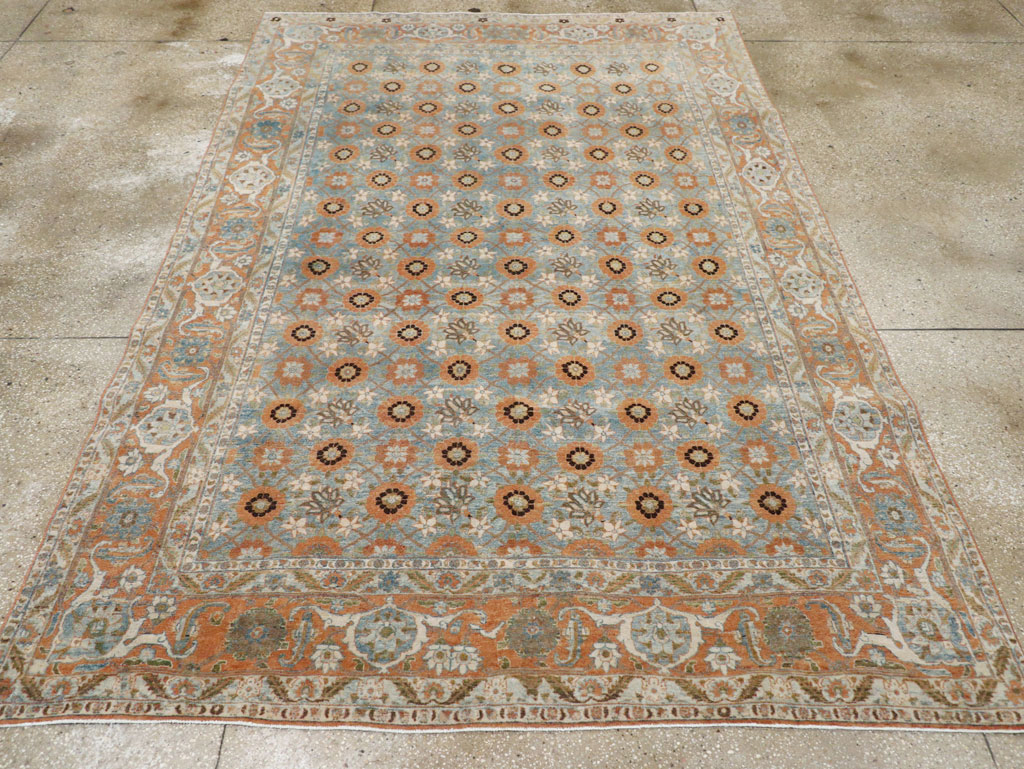 Antique Persian Veramin Small Room Size Rug, No.31102 - Staging