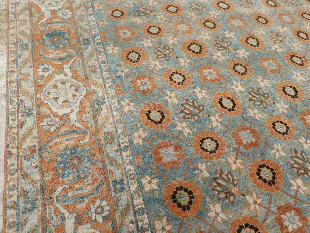 Antique Persian Veramin Small Room Size Rug, No.31102 - Staging