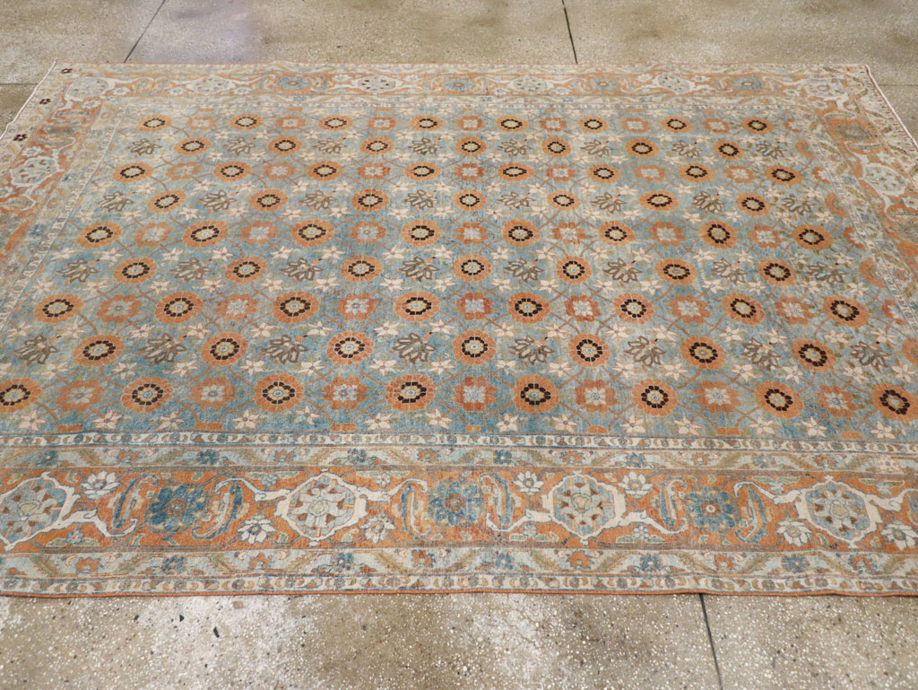 Antique Persian Veramin Small Room Size Rug, No.31102 - Staging