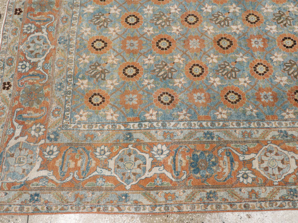 Antique Persian Veramin Small Room Size Rug, No.31102 - Staging