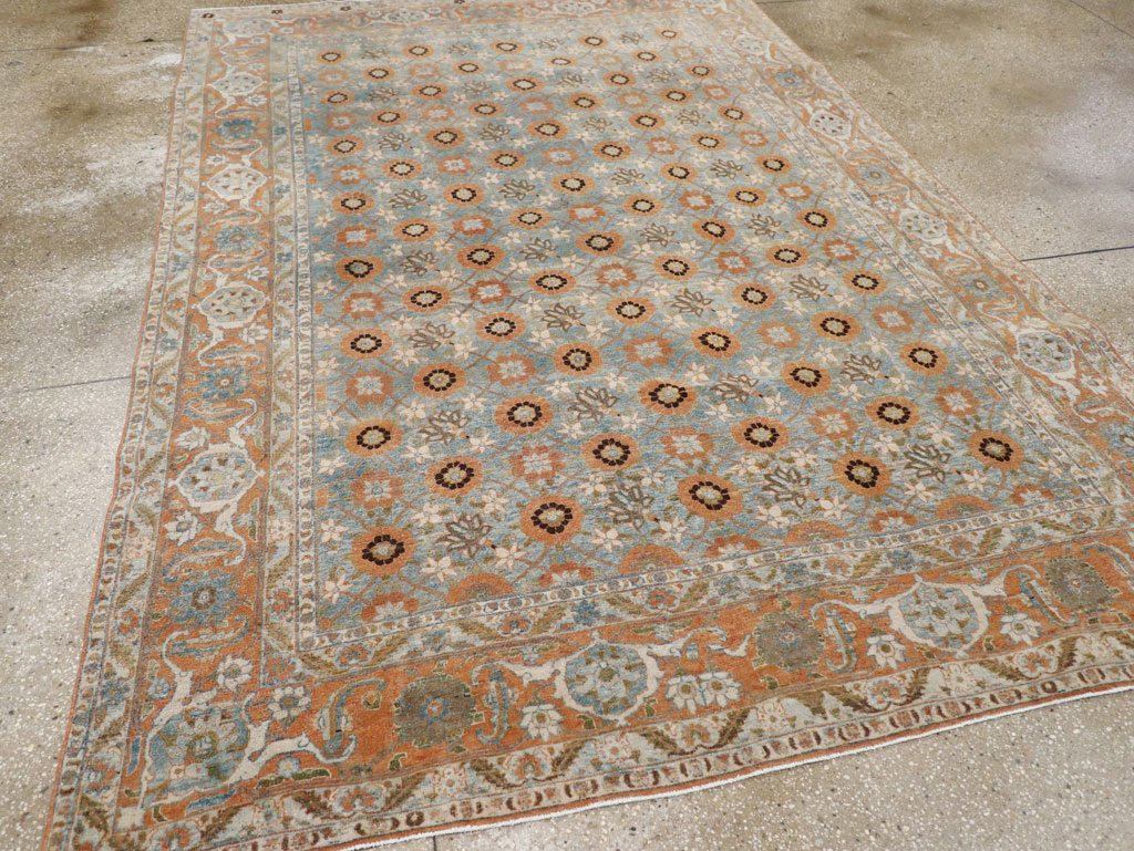 Antique Persian Veramin Small Room Size Rug, No.31102 - Staging