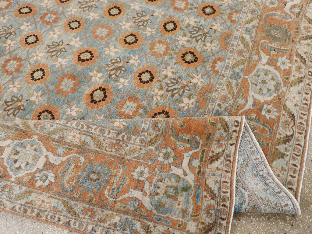 Antique Persian Veramin Small Room Size Rug, No.31102 - Staging