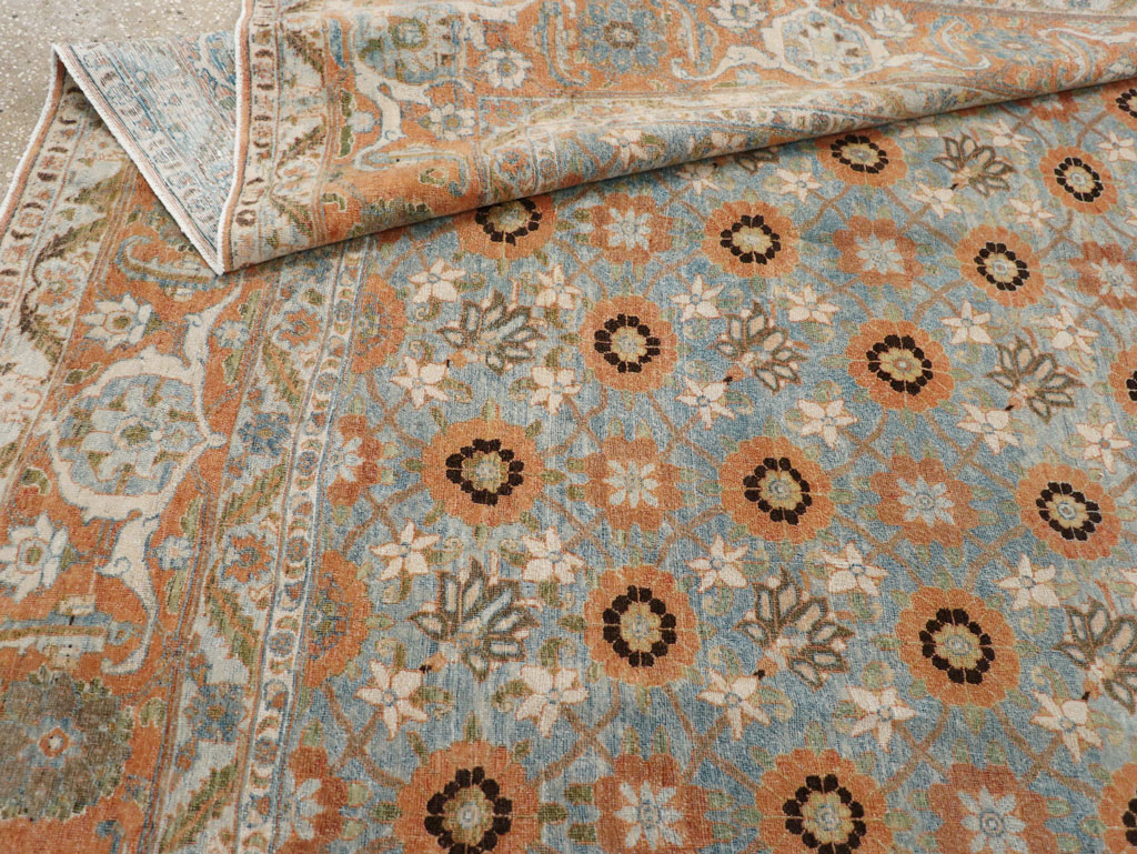 Antique Persian Veramin Small Room Size Rug, No.31102 - Staging