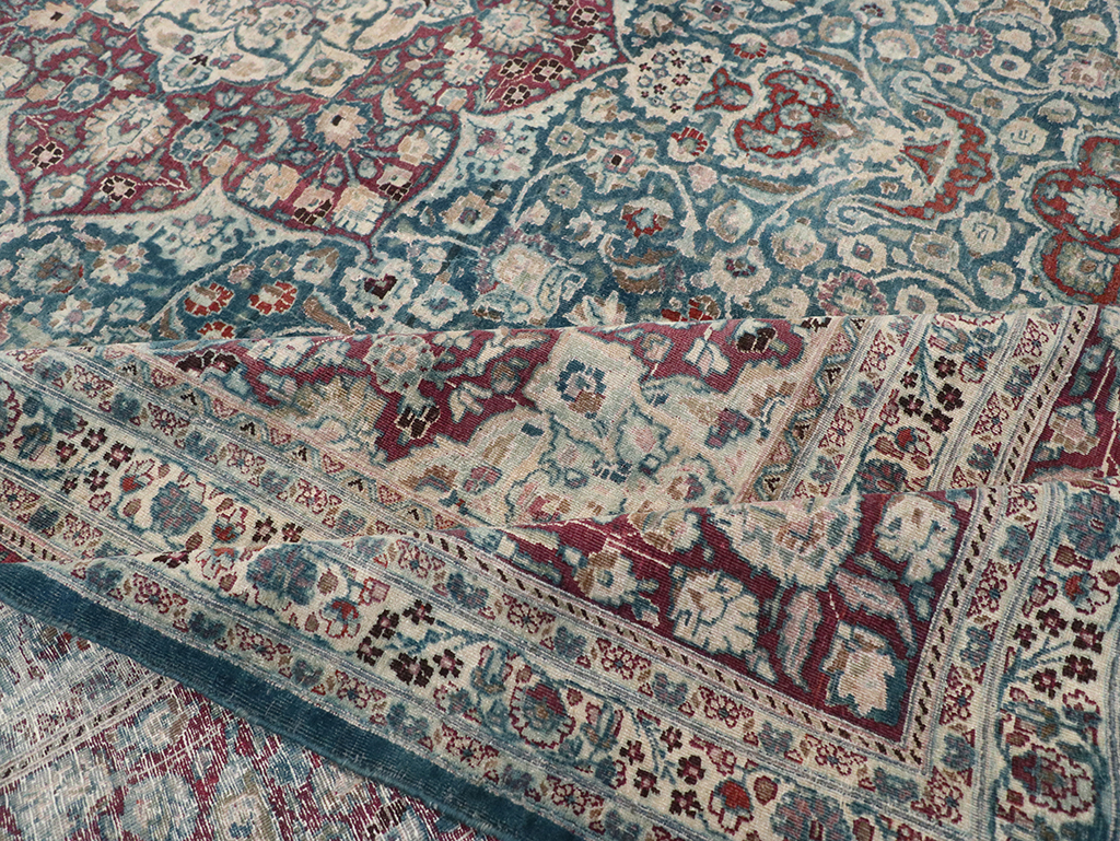 Antique Persian Mashad Large Room Size Carpet, No.31105 - Staging