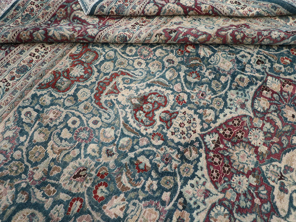 Antique Persian Mashad Large Room Size Carpet, No.31105 - Staging