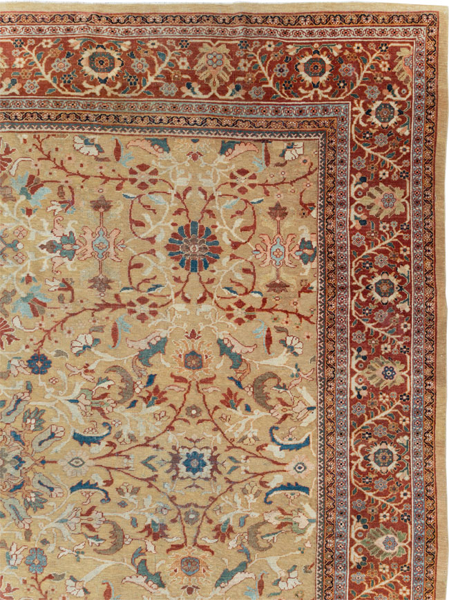 Antique Persian Mahal Oversize Carpet, No.31106 - Staging