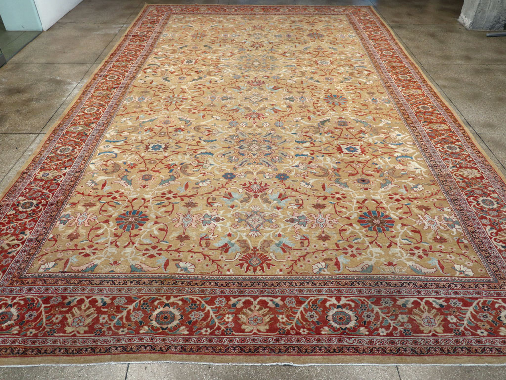 Antique Persian Mahal Oversize Carpet, No.31106 - Staging