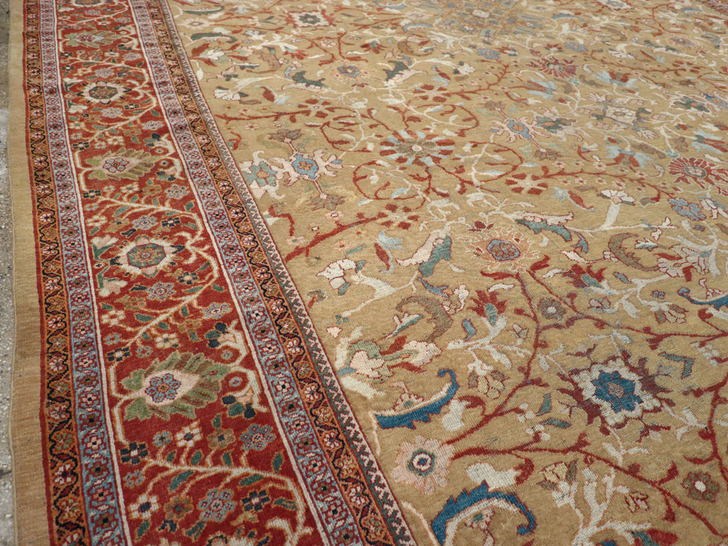 Antique Persian Mahal Oversize Carpet, No.31106 - Staging