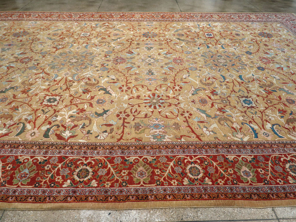 Antique Persian Mahal Oversize Carpet, No.31106 - Staging