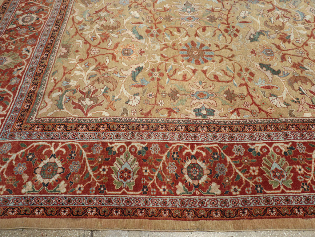 Antique Persian Mahal Oversize Carpet, No.31106 - Staging