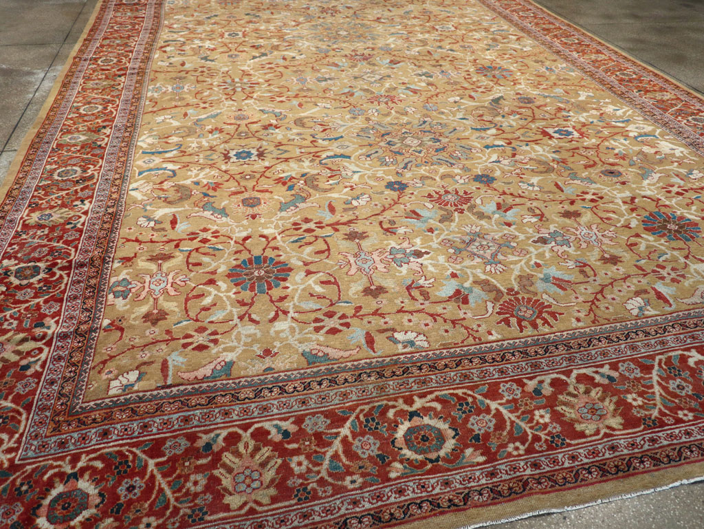 Antique Persian Mahal Oversize Carpet, No.31106 - Staging
